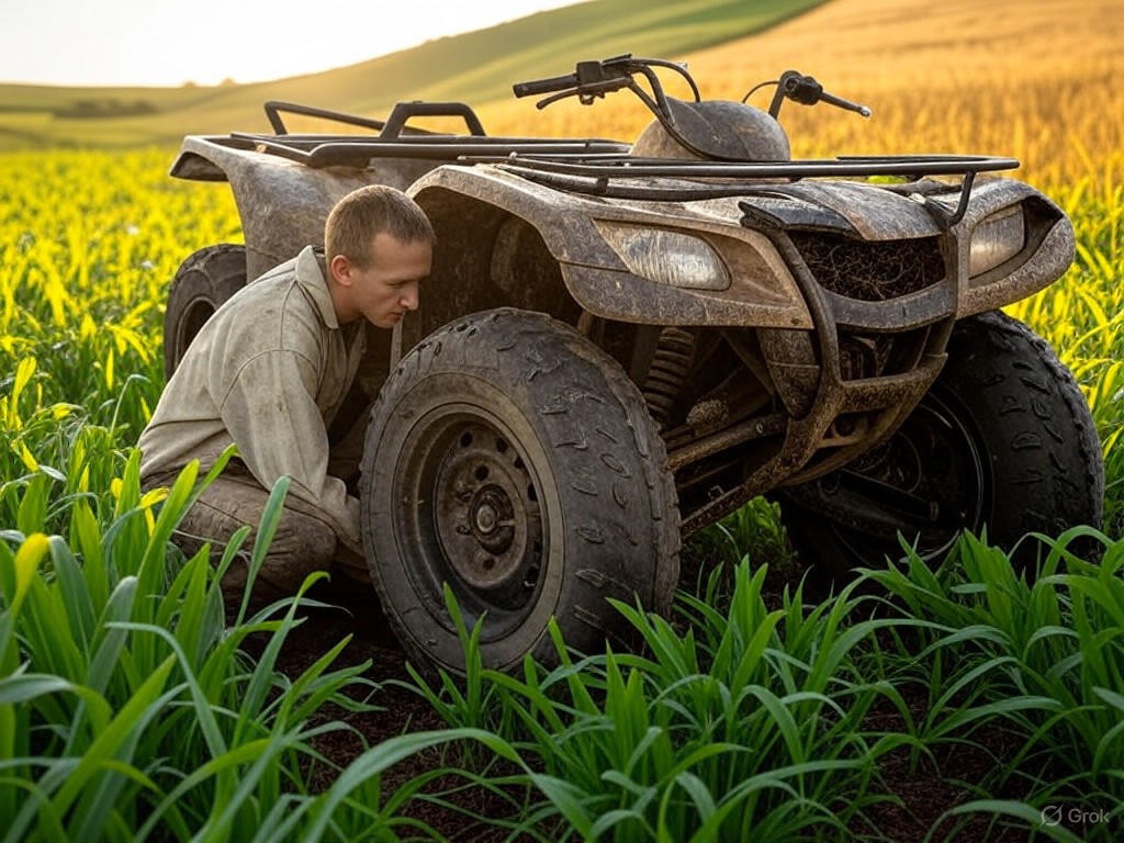 ATV in agricultural field